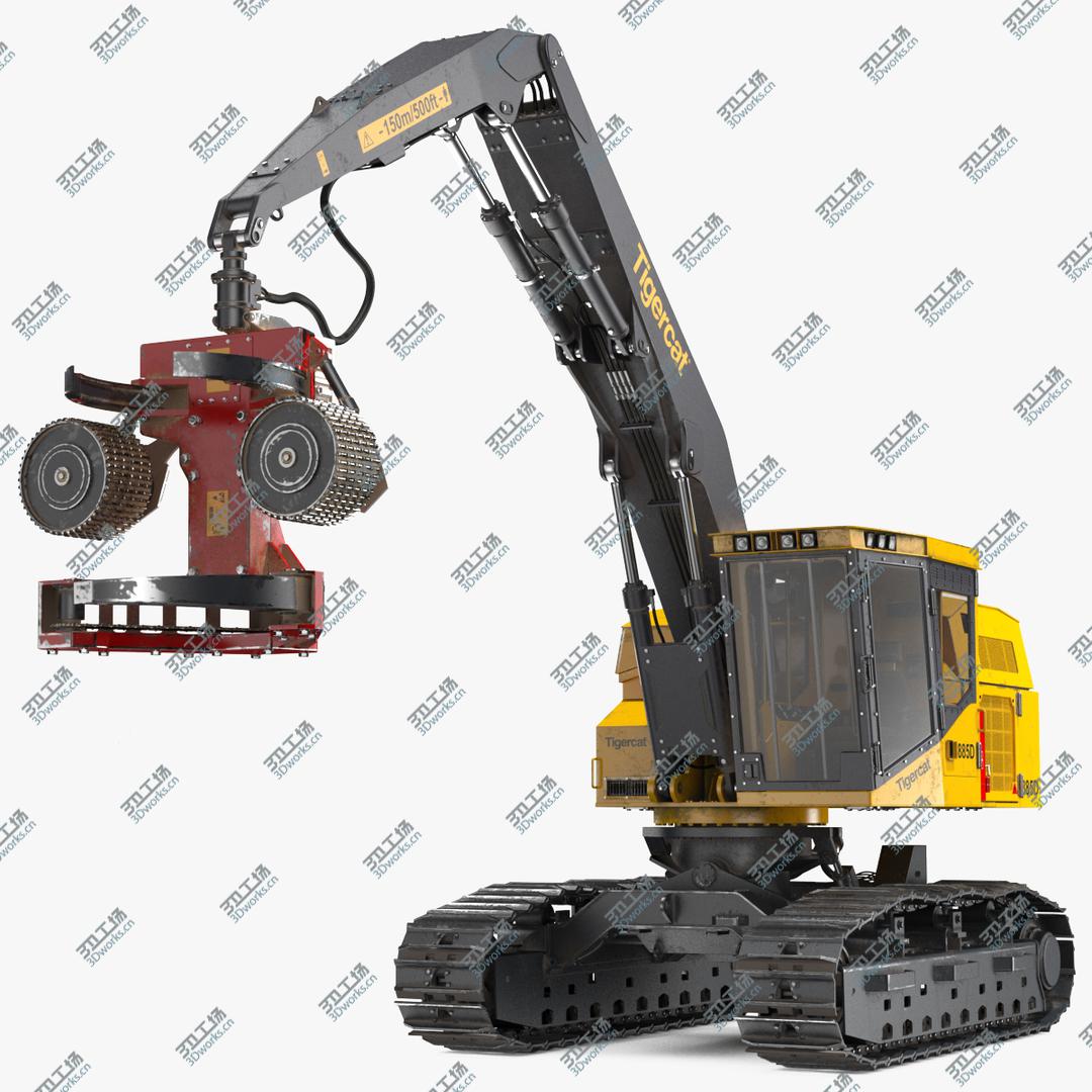 images/goods_img/20210319/Tigercat 855D Tracked Harvester Dirty Rigged 3D/1.jpg
